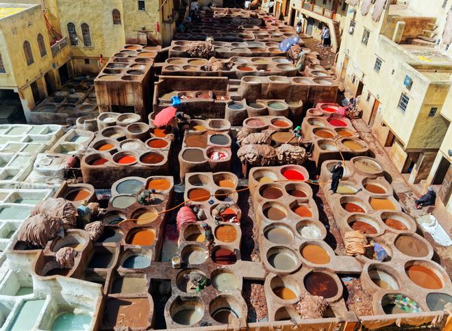 Fez: tanneries still in operation