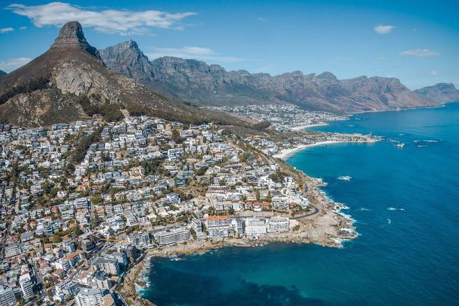 View of the Cape Town surrounded by sea