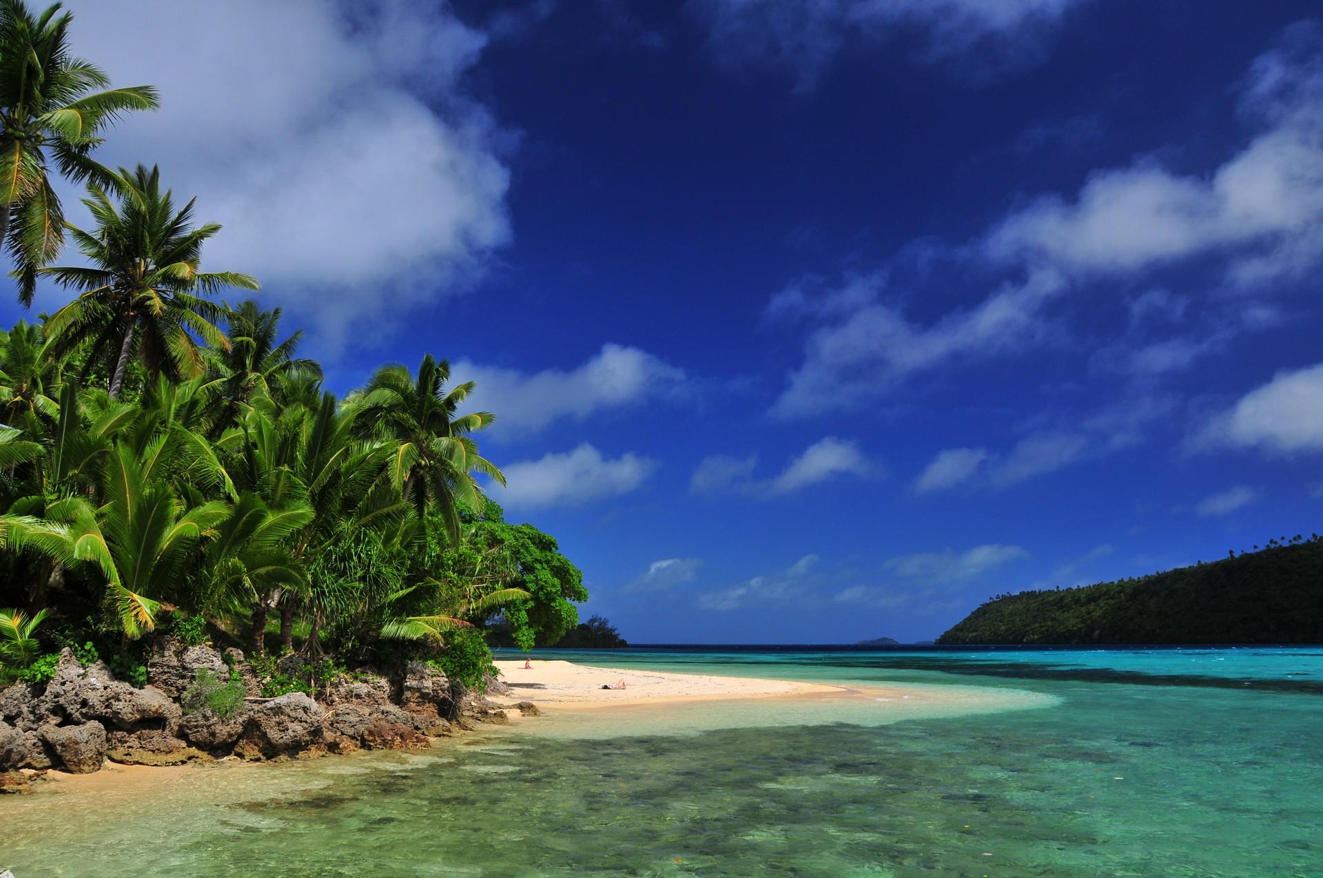 Tonga in partly cloudy weather