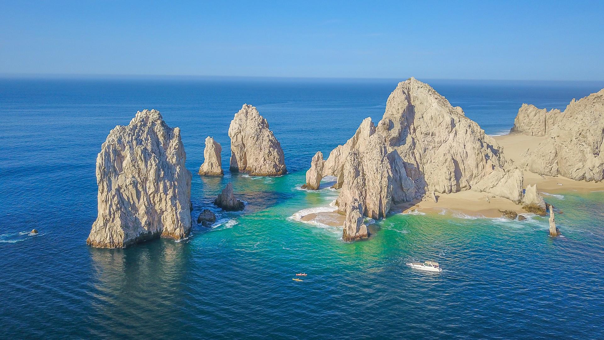 Beach near Cabo San Lucas on a clear sky day