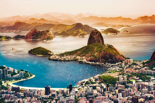 A view of Rio de Janeiro and the famous Sugarloaf Mountain.