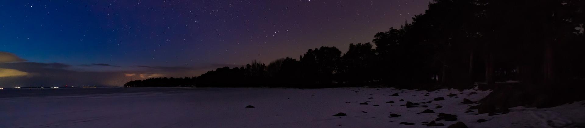 Location near Östersund in the night