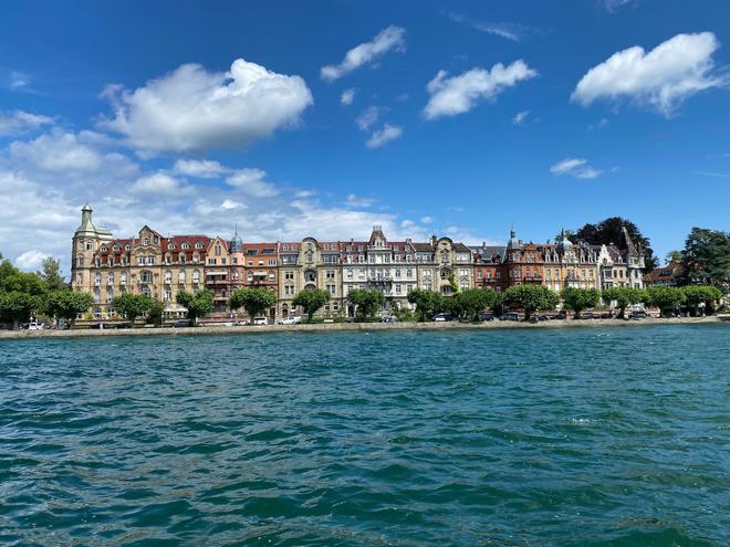 A beautiful sight of buildings in Konstanz, Baden-Württemberg, Germany.