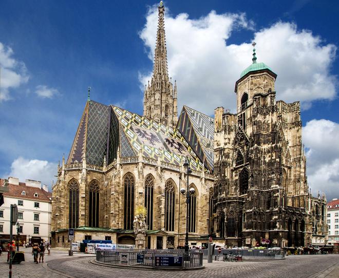 Gothic Stephansdom Cathedral in Vienna.