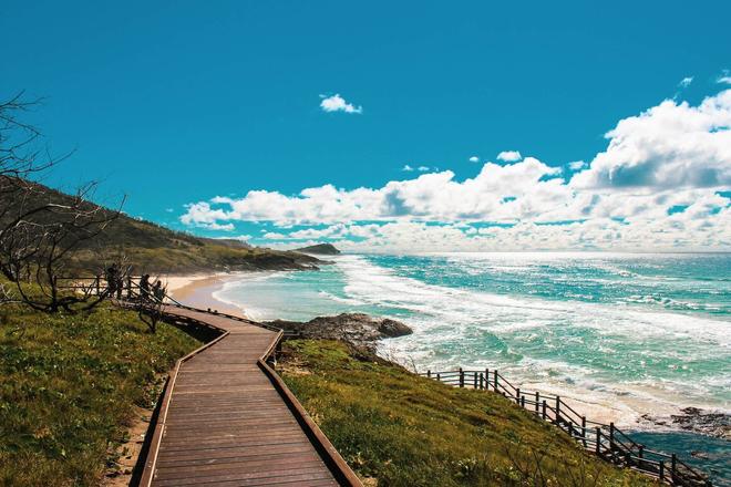 A view of the Australian Fraser Island and sea