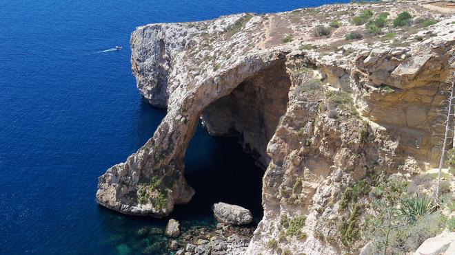 Blue Grotto, Malta: view from above.