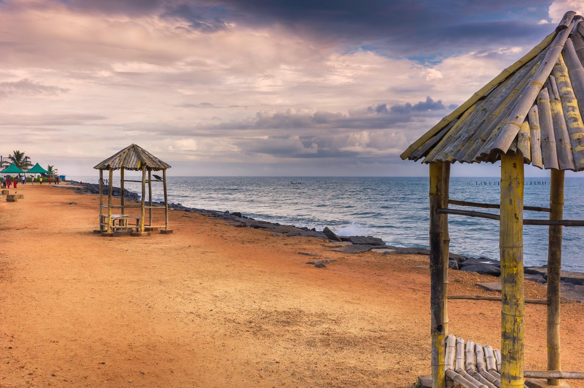 Location near Pondicherry at dawn