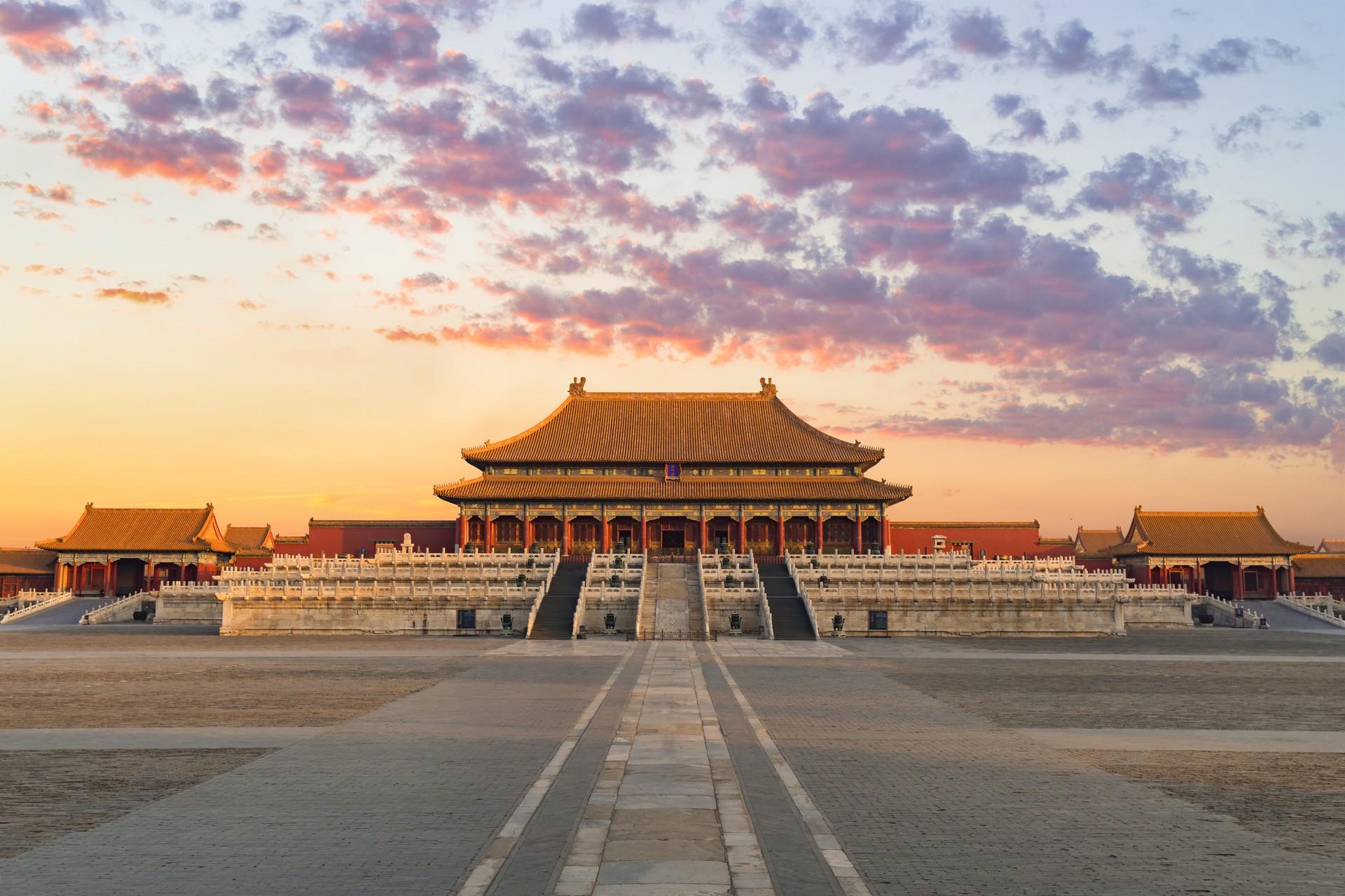 Architecture in Beijing at dawn