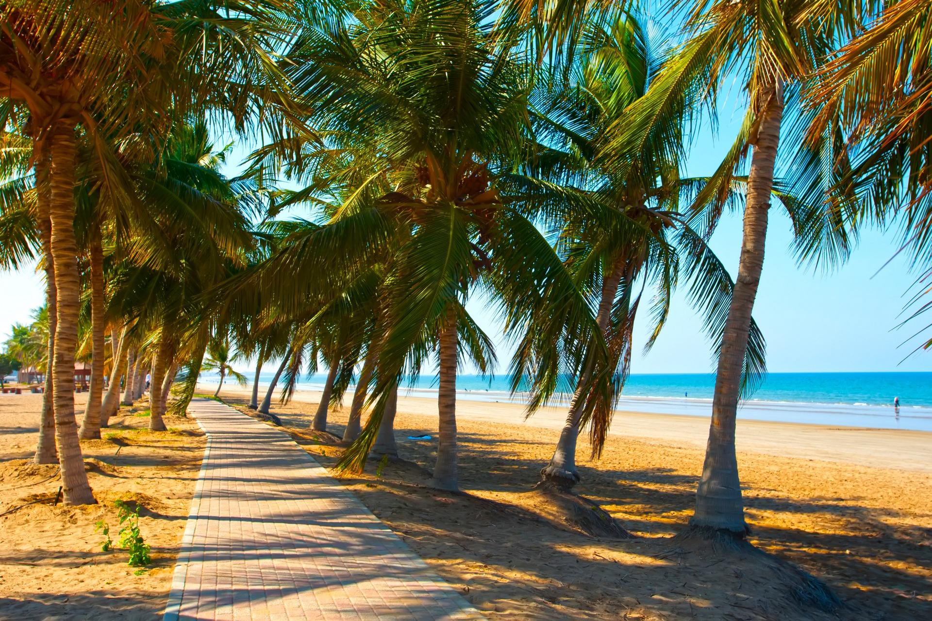 Oman - Northeast coast with nice weather and blue sky